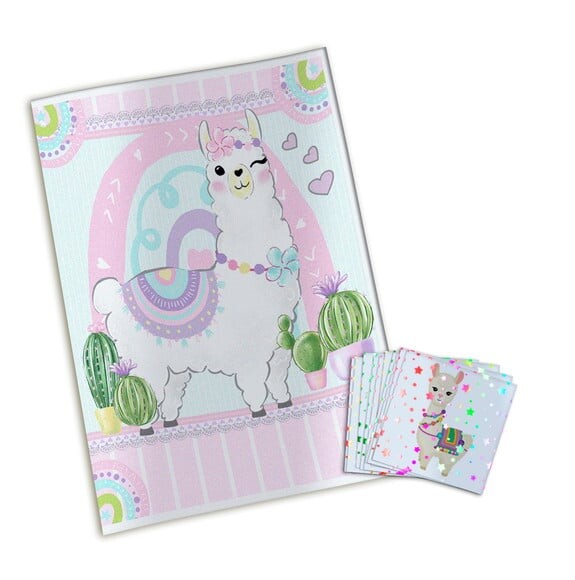 Álbum de Figurinhas Metalizadas Lhama