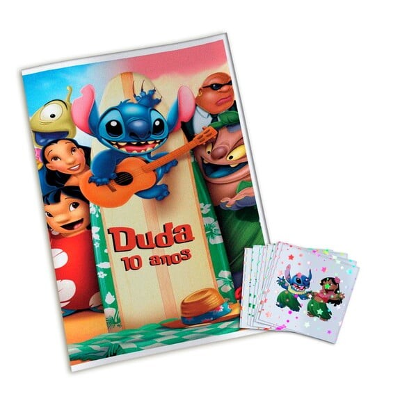 Álbum de Figurinhas Metalizadas Lilo e Stitch