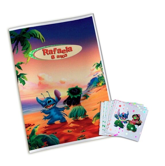 Álbum de Figurinhas Metalizadas Lilo e Stitch