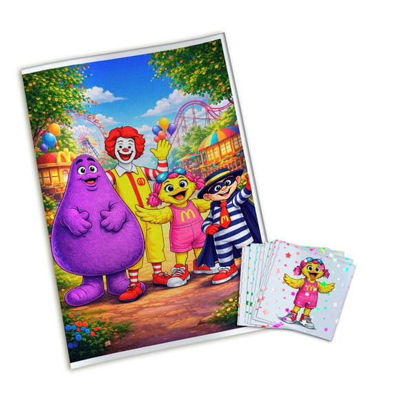 Álbum de Figurinhas Metalizadas Mc Donalds