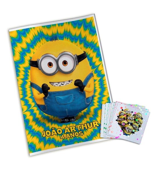 Álbum de Figurinhas Metalizadas Minions