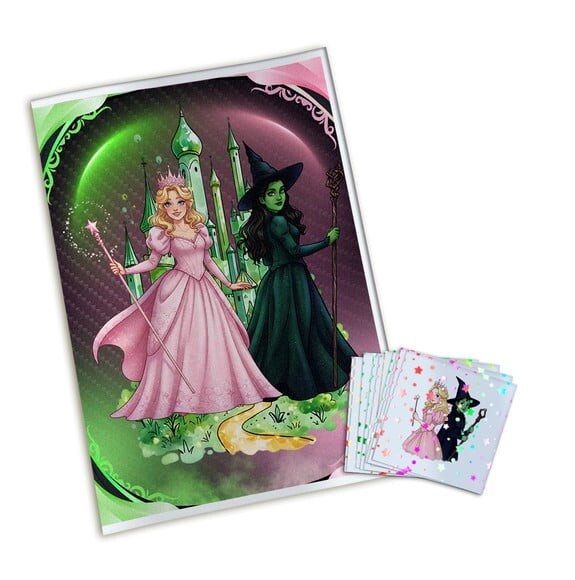 Álbum de Figurinhas Metalizadas Mole Wicked Bruxas de Oz