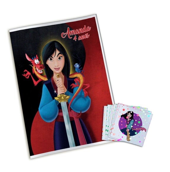 Álbum de Figurinhas Metalizadas Mulan