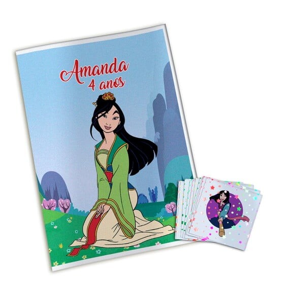 Álbum de Figurinhas Metalizadas Mulan