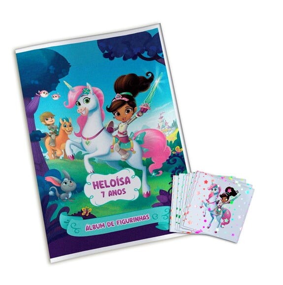 Álbum de Figurinhas Metalizadas Nella Uma Princesa Corajosa