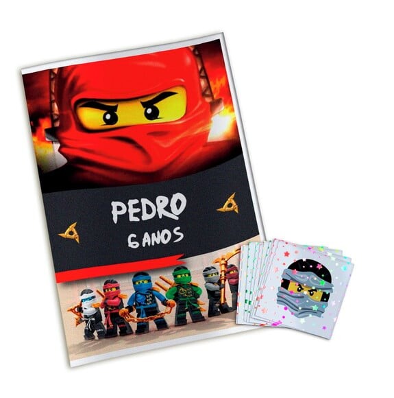 Álbum de Figurinhas Metalizadas Ninjago