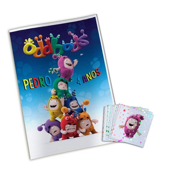 Álbum de Figurinhas Metalizadas Oddbods