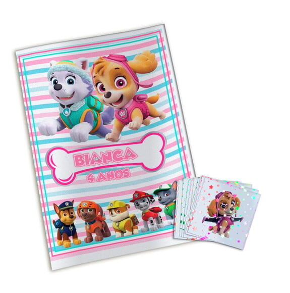 Álbum de Figurinhas Metalizadas Patrulha Canina