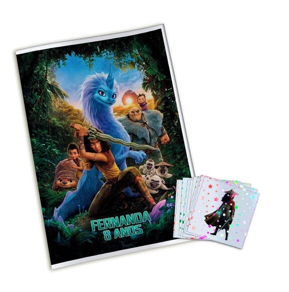 Álbum de Figurinhas Metalizadas Raya e o Último Dragão