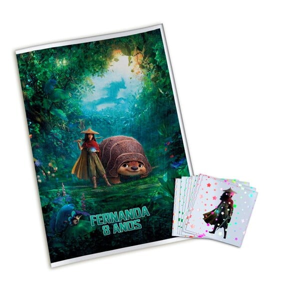 Álbum de Figurinhas Metalizadas Raya e o Último Dragão