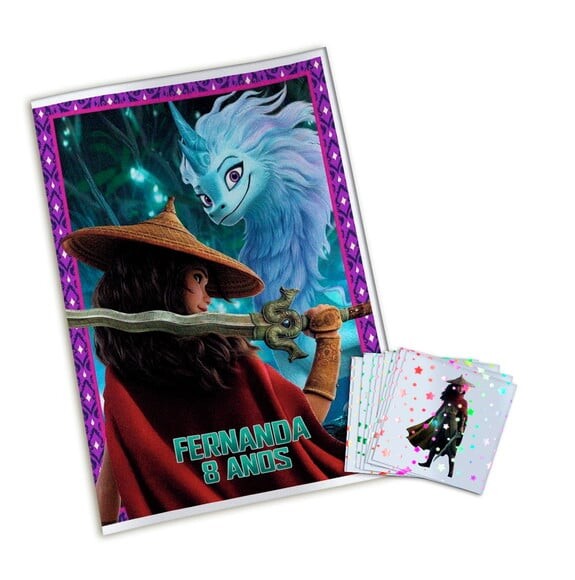 Álbum de Figurinhas Metalizadas Raya e o Último Dragão
