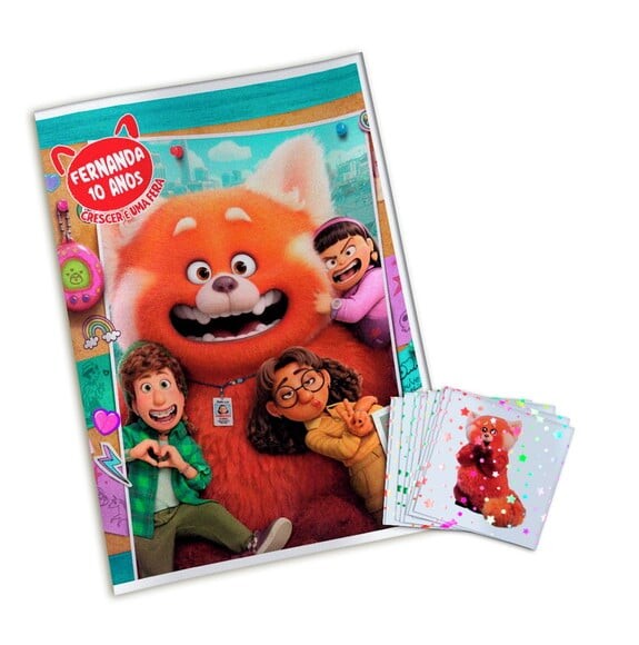 Álbum de Figurinhas Metalizadas Red Crescer É Uma Fera