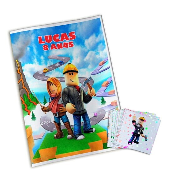 Álbum de Figurinhas Metalizadas Roblox