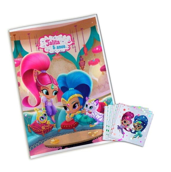 Álbum de Figurinhas Metalizadas Shimmer e Shine