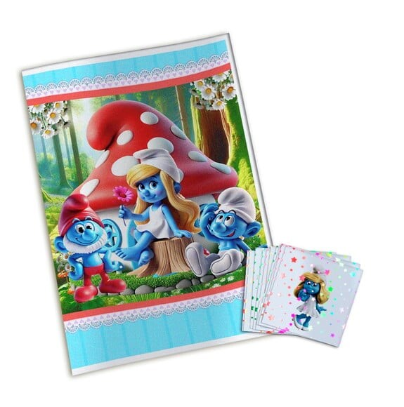 Álbum de Figurinhas Metalizadas Smurfs