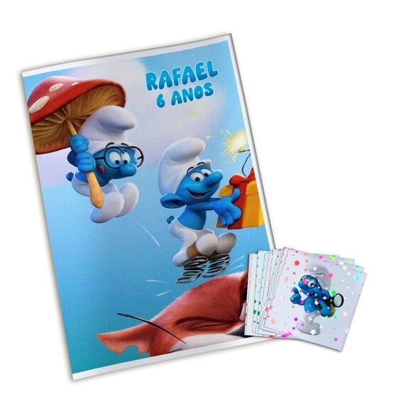Álbum de Figurinhas Metalizadas Smurfs