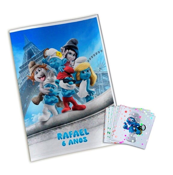 Álbum de Figurinhas Metalizadas Smurfs