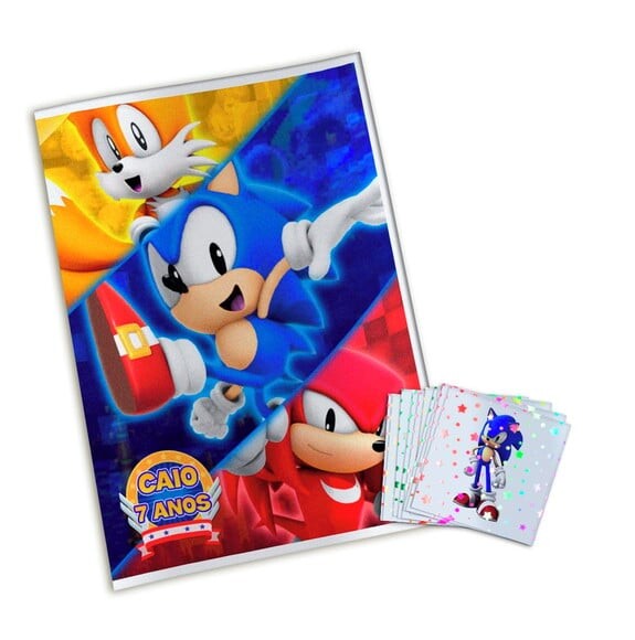 Álbum de Figurinhas Metalizadas Sonic
