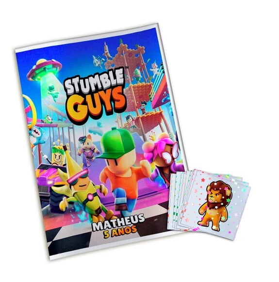 Álbum de Figurinhas Metalizadas Stumble Guys