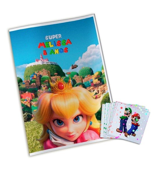 Álbum de Figurinhas Metalizadas Super Mario Bros