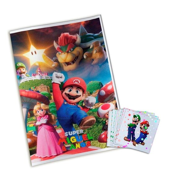 Álbum de Figurinhas Metalizadas Super Mario Bros
