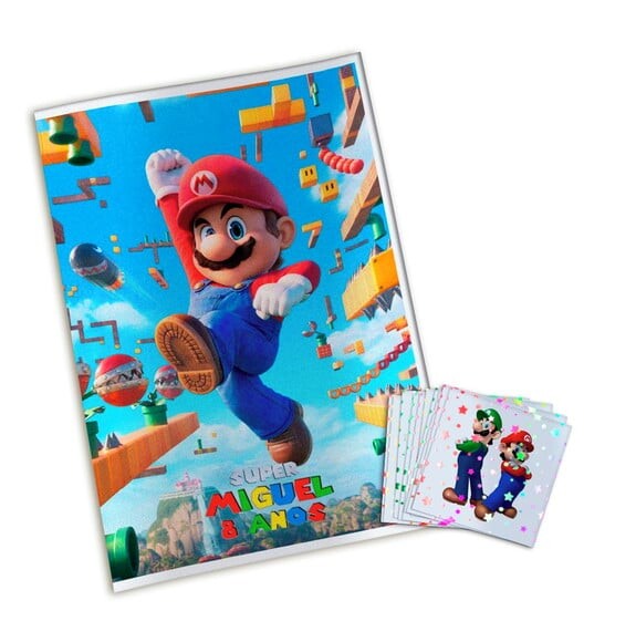 Álbum de Figurinhas Metalizadas Super Mario Bros