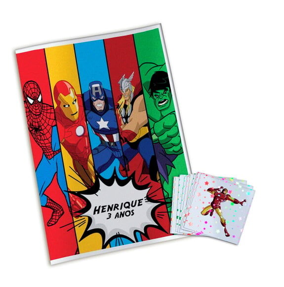 Álbum de Figurinhas Metalizadas Vingadores