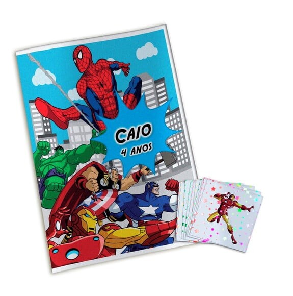 Álbum de Figurinhas Metalizadas Vingadores