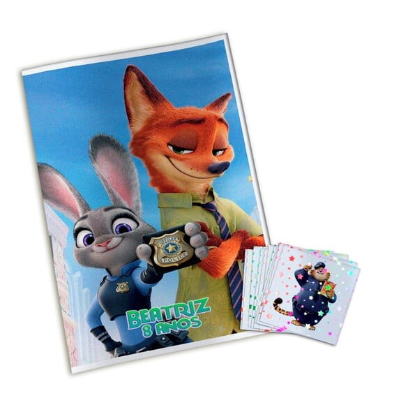Álbum de Figurinhas Metalizadas Zootopia