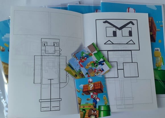 Álbum de Figurinhas Minecraft Super Mario