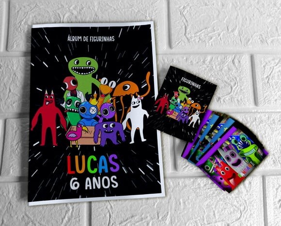 Álbum de Figurinhas Rainbow Friends e Garten Of Banban