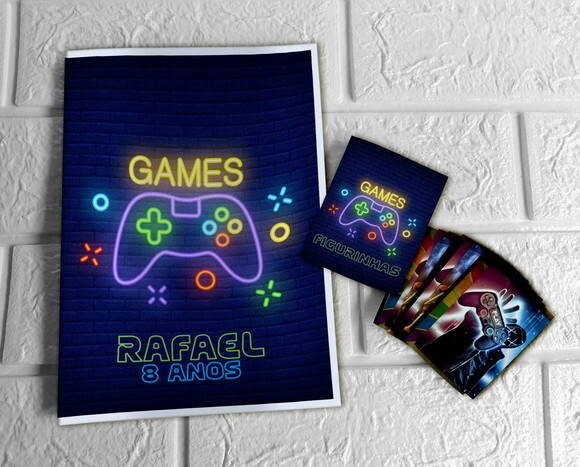 Álbum de Figurinhas Videogame