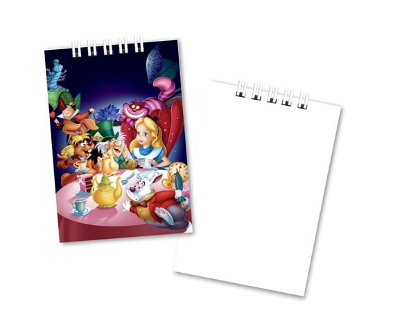 Bloquinho 7x10cm Capa Mole Alice no País das Maravilhas