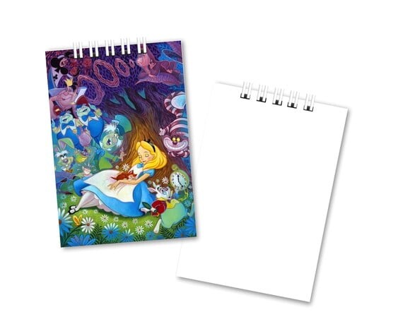 Bloquinho 7x10cm Capa Mole Alice no País das Maravilhas