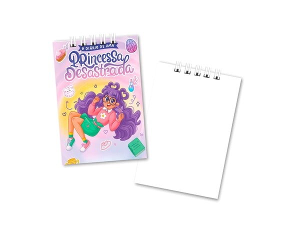 Bloquinho de Notas 7x10 cm Capa Mole Princesa Desastrada