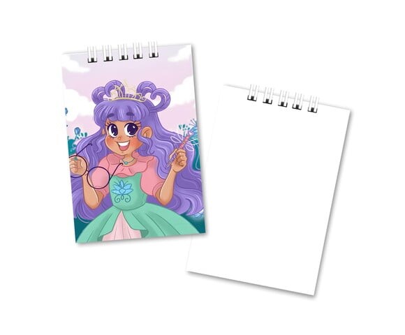 Bloquinho de Notas 7x10 cm Capa Mole Princesa Desastrada