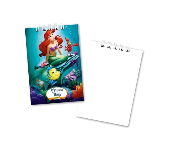 Bloquinho de Notas 7x10cm Capa Mole a Pequena Sereia