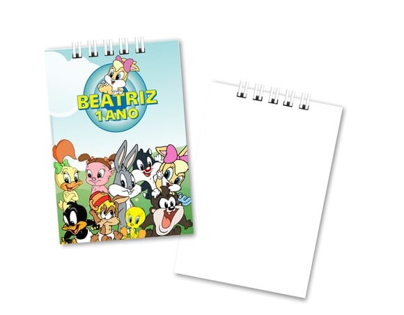 Bloquinho de Notas 7x10cm Capa Mole Baby Looney Tunes