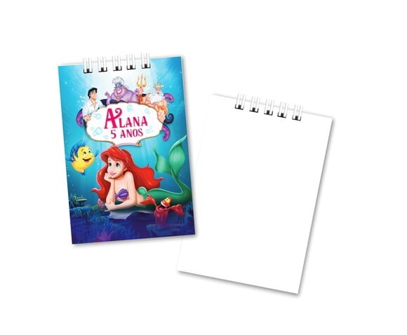 Bloquinho de Notas 7x10cm Capa Mole a Pequena Sereia