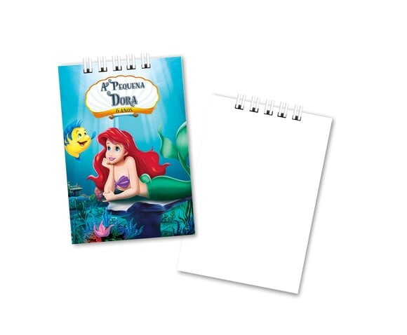 Bloquinho de Notas 7x10cm Capa Mole a Pequena Sereia