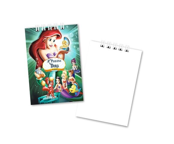 Bloquinho de Notas 7x10cm Capa Mole a Pequena Sereia