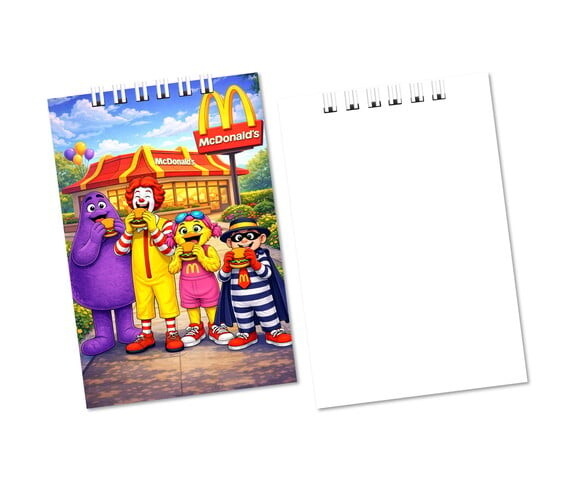 Bloquinho de Notas 7x10cm Capa Mole Mc Donalds
