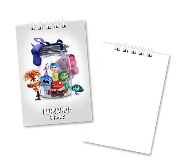 Bloquinho de Notas 7x10cm Capa Mole Divertida Mente 2