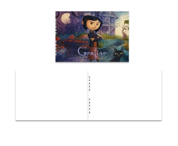 Caderno de Desenho 15x21cm Capa Mole Coraline