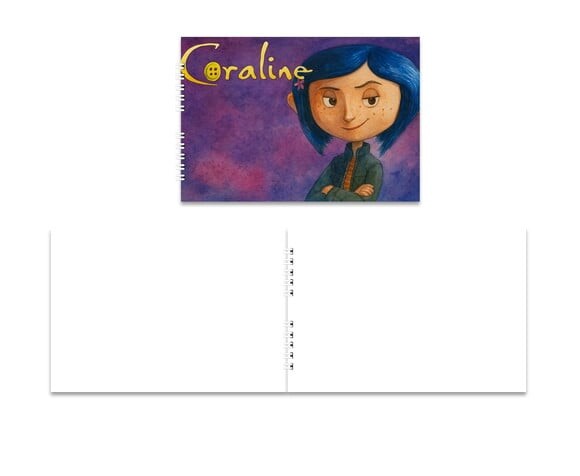Caderno de Desenho 15x21cm Capa Mole Coraline