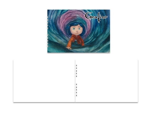 Caderno de Desenho 15x21cm Capa Mole Coraline
