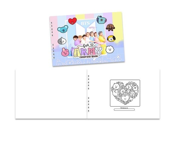 Caderno para Colorir 15x21cm Capa Mole Bts