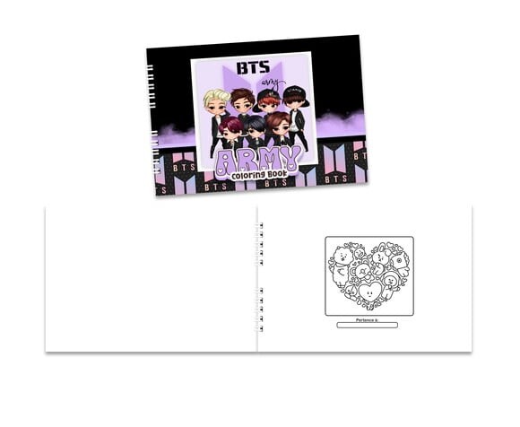 Caderno para Colorir 15x21cm Capa Mole Bts