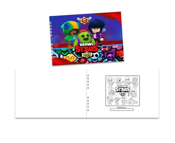 Caderno para Colorir 15x21cm Capa Mole Brawl Stars