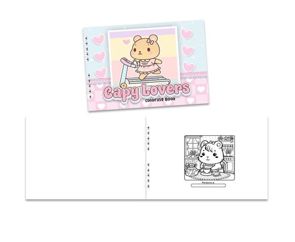 Caderno para Colorir 15x21cm Capa Mole Capivara Menino